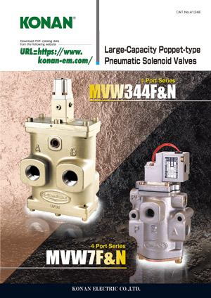 Large-Capacity Poppet-Type Solenoid Valves